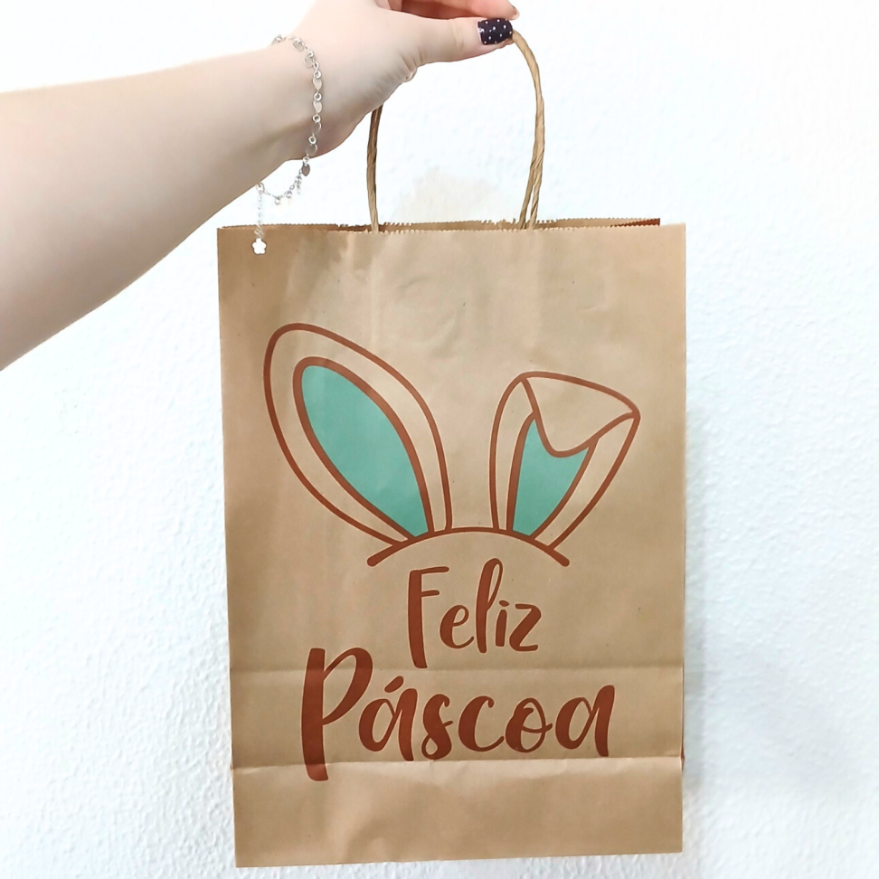 Sacola Kraft Páscoa 31cm x 22cm x 10cm Scrity - #2