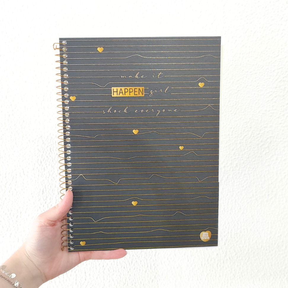 Caderno com Espiral Universitário Happen 1 Matéria Animativa - #7