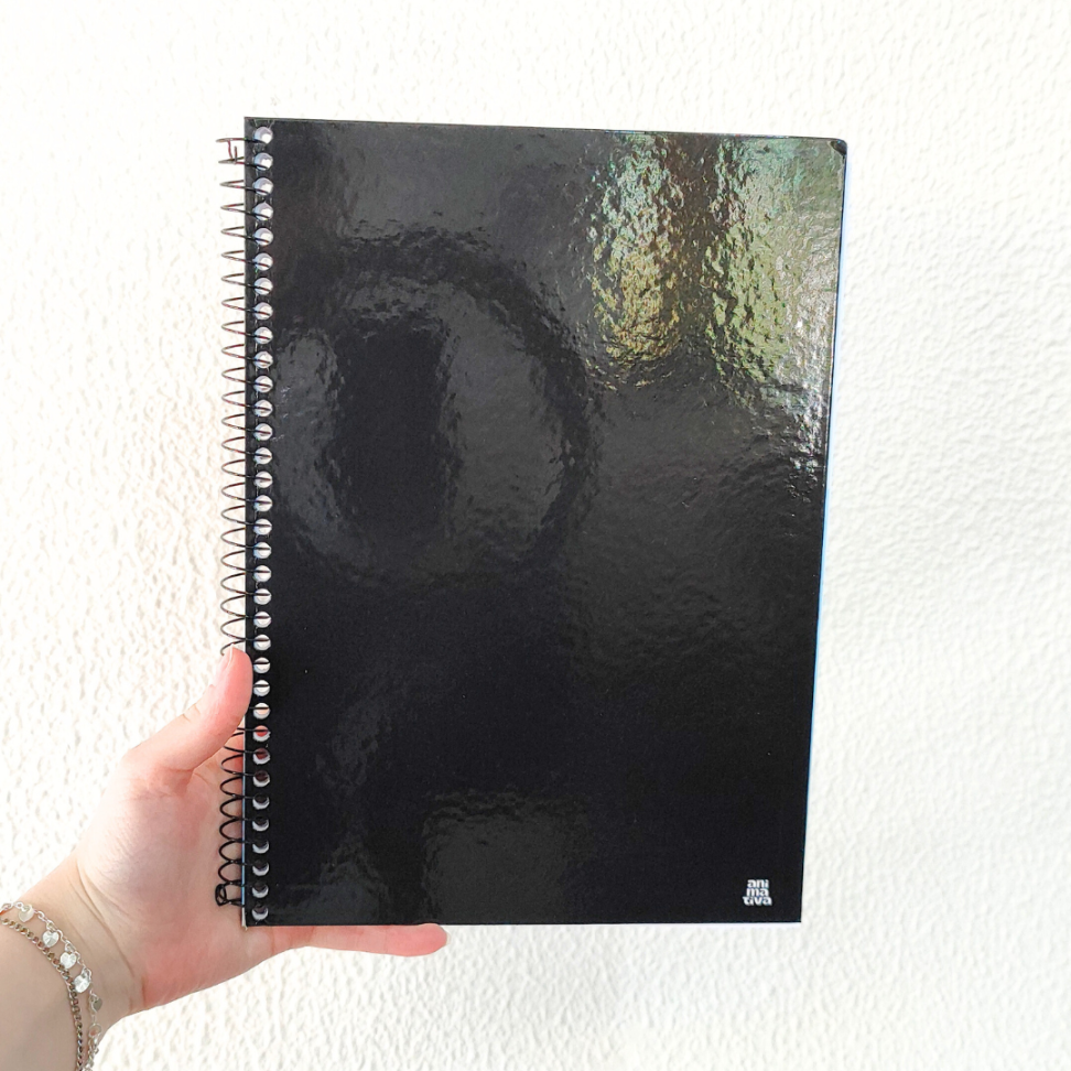 Caderno com Espiral Universitário KBom! Black 1 Matéria Animativa - #2