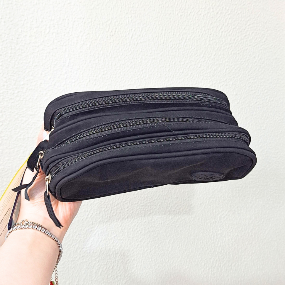 Estojo Triplo Camurça Preto Packn'Go - #1