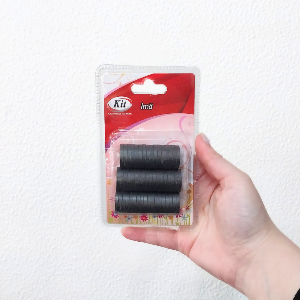 Imã Metálico Preto 20mm 50 Unidades Kit - #3