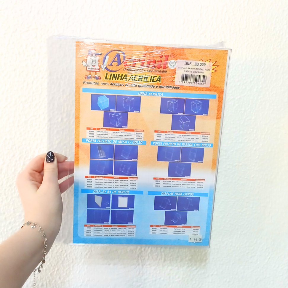 Display A4 Horizontal Cristal Acrinil - #2