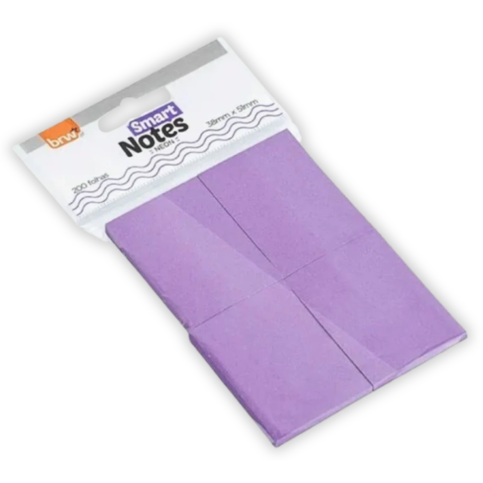 Bloco Smart Notes 4 Blocos 38mm x 51mm Neon 200 Folhas BRW - #3