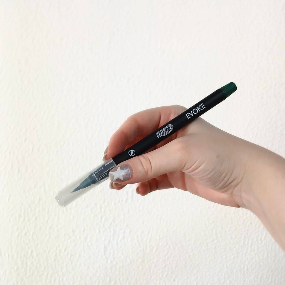 Caneta Hidrográfica Brush Verde Evoke BRW - #3