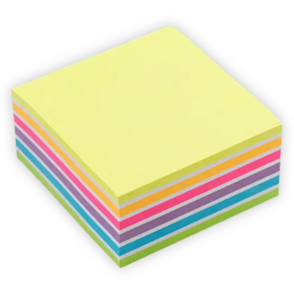 Bloco Adesivo Arco-Íris 76mm x 76mm 7 Cores Maxprint - #3