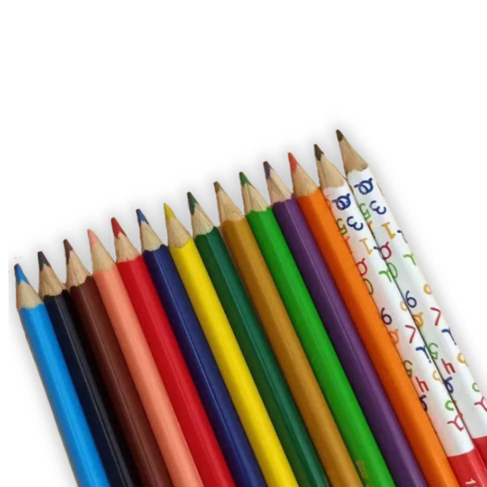 Lápis de Cor Eco 12 Cores + 2 Lápis de Escrever Jumbo Faber-Castell - #2