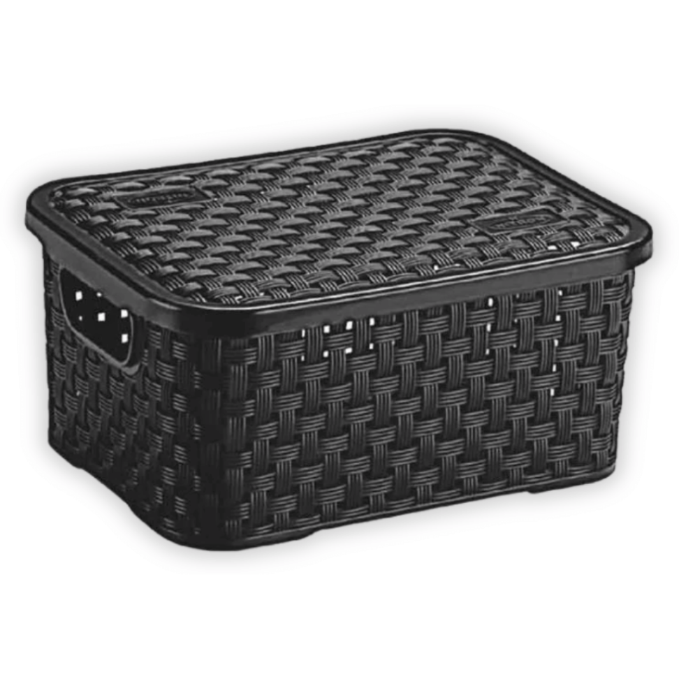 Caixa Organizadora Rattan Preto 2L Nitron