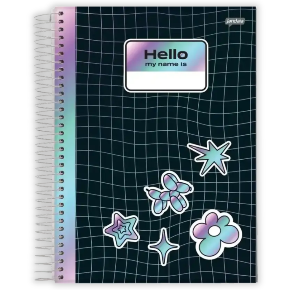 Caderno com Espiral Universitário Holográfica 1 Matéria Jandaia - #1
