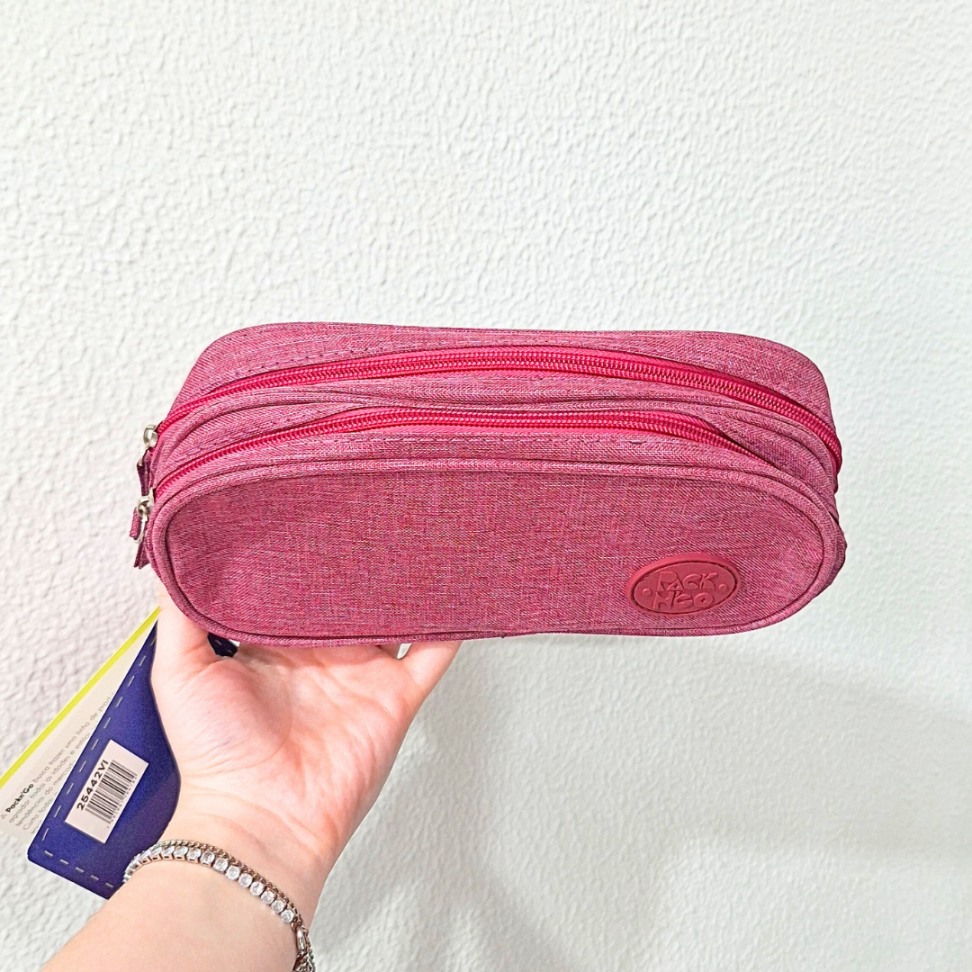 Estojo Duplo Jeans Vinho Packn'Go - #1