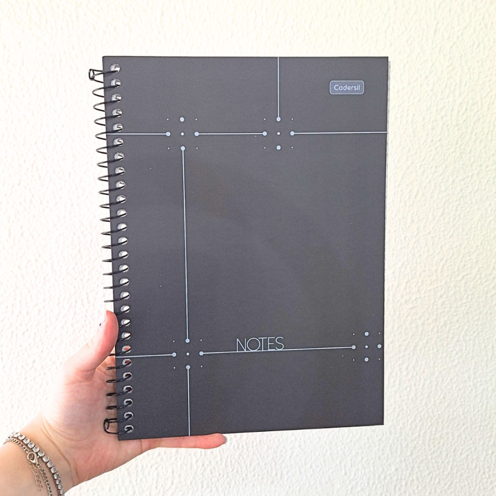 Caderno com Espiral Universitário Notes 1 Matéria Cadersil - #6