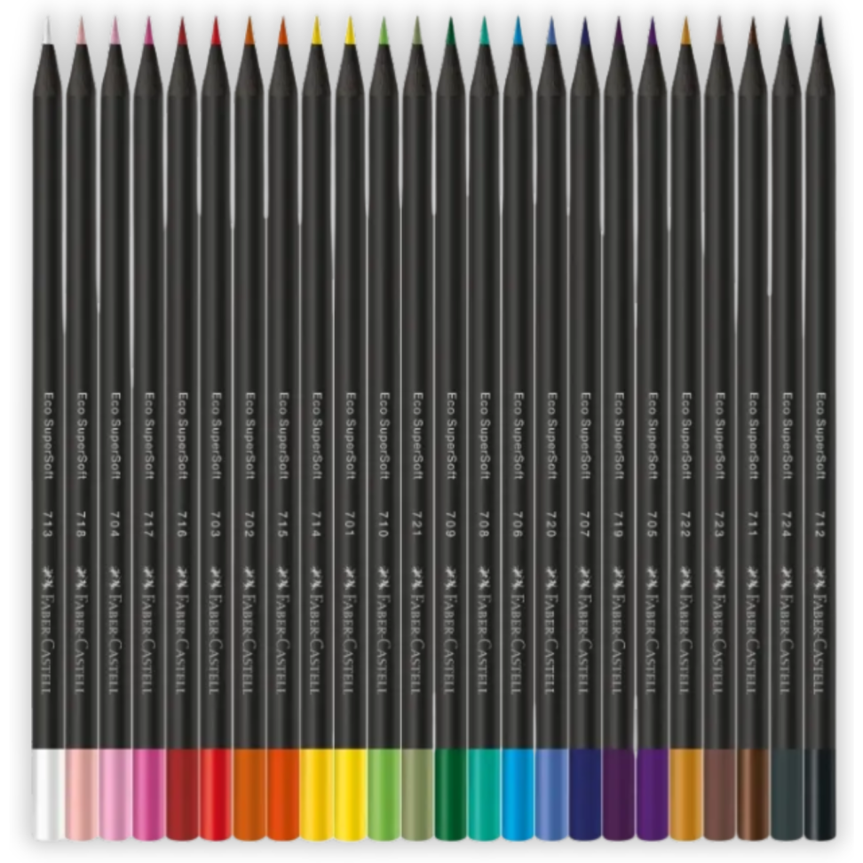 Lápis de Cor Eco SuperSoft 24 Cores Faber-Castell - #1