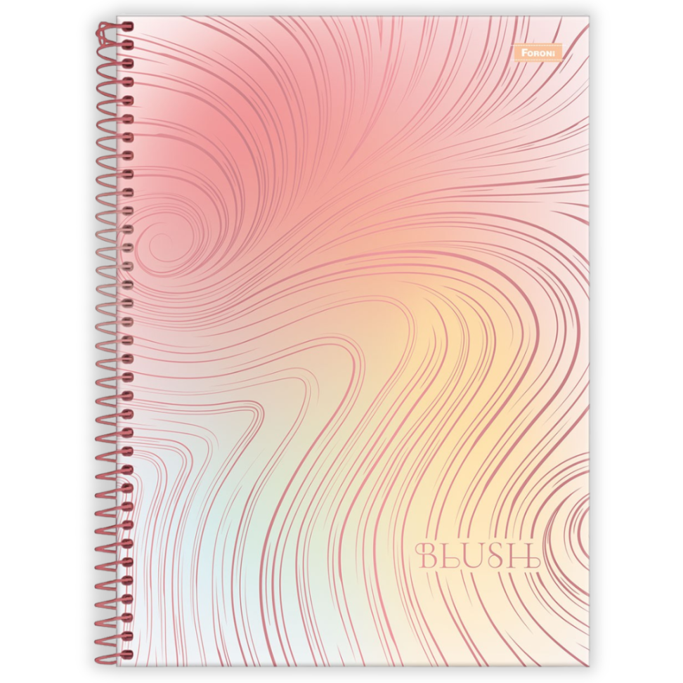 Caderno com Espiral Universitário Blush 1 Matéria Foroni - #1