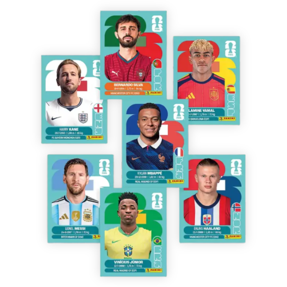 Figurinhas Oficial Copa do Mundo 2026 7 Cromos Panini