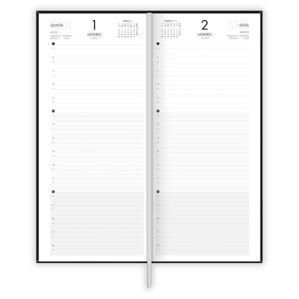 Agenda Executiva Costurada Diária Comercial 2026 Tilibra - #1