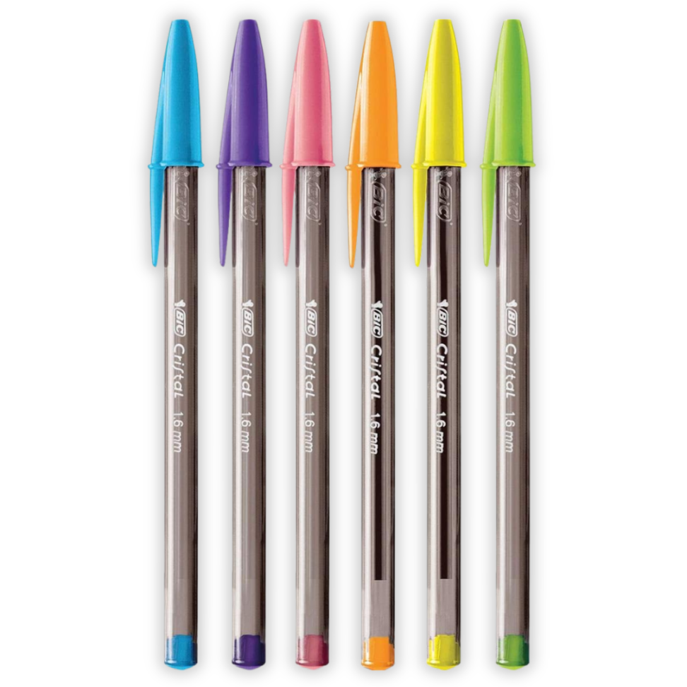 Kit Canetas Esferográficas Cristal Fashion Intenso 6 Cores 1.6 Bic - #2