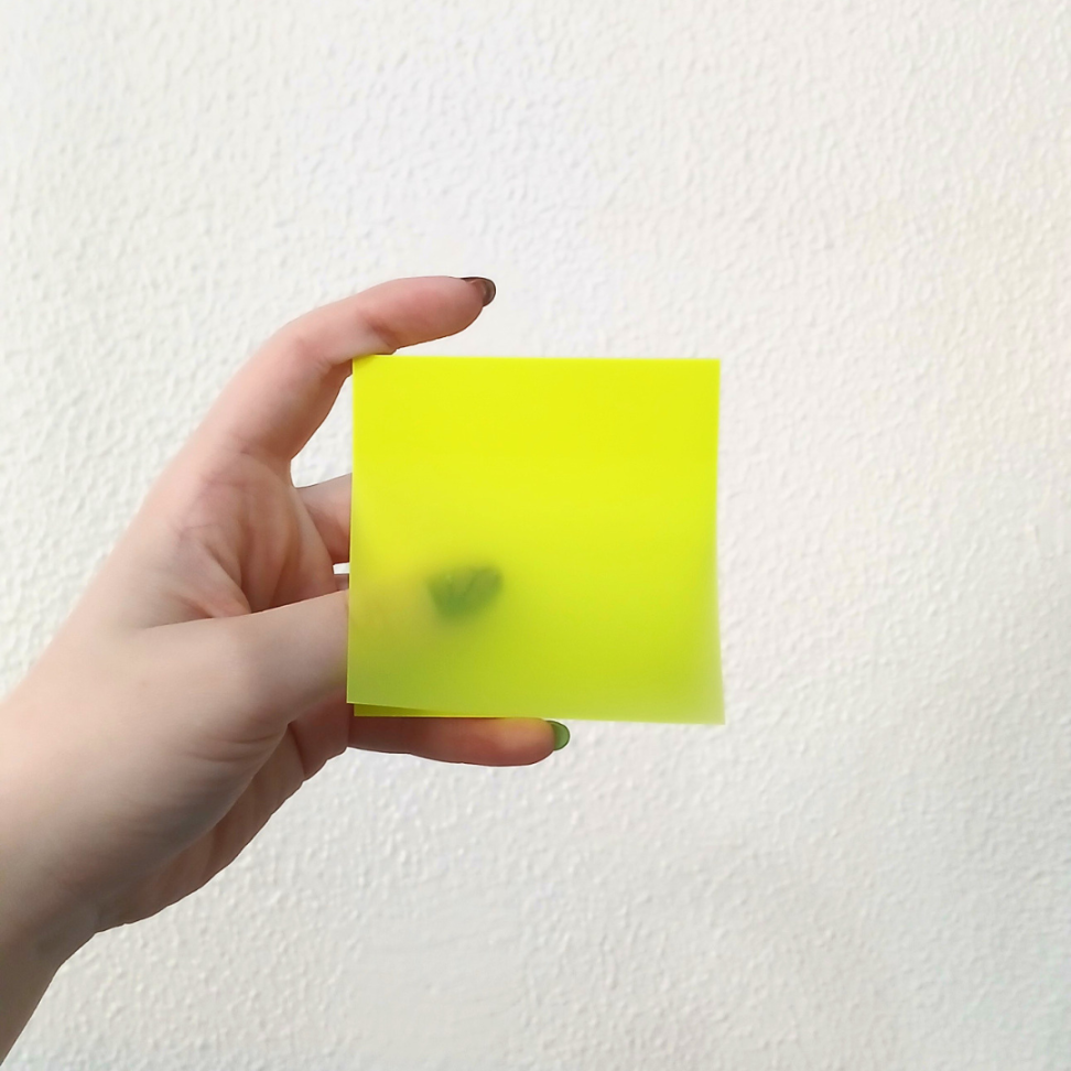 Bloco Notinhas Transparentes 75mm x 75mm Amarelo Neon 50 Folhas Tris - #3