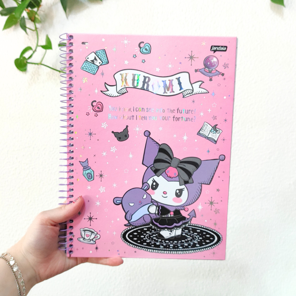 Caderno com Espiral Universitário Kuromi 1 Matéria Jandaia - #1