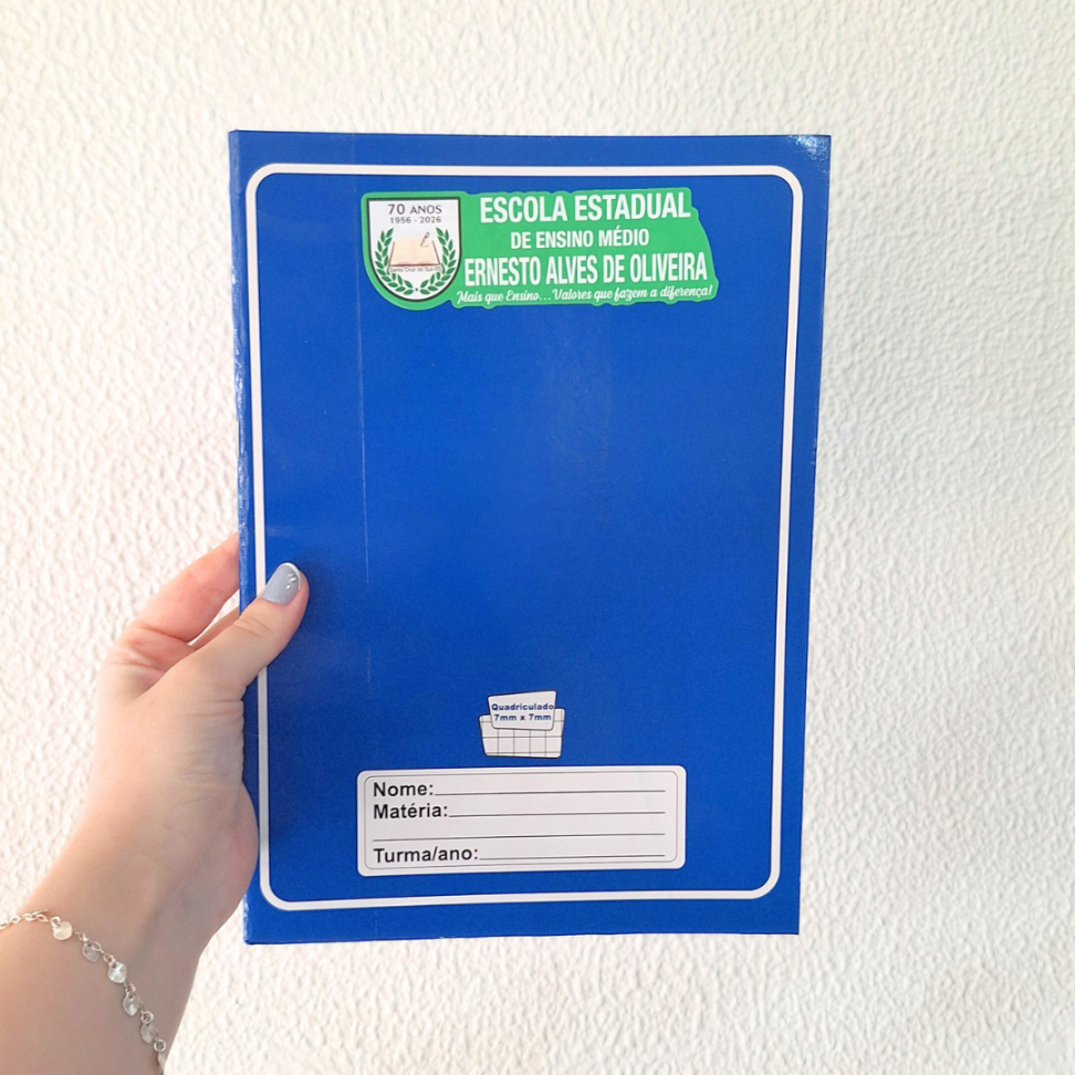 Caderno Quadriculado Capa Flexível 7mm x 7mm Ernesto Alves de Oliveira - #1