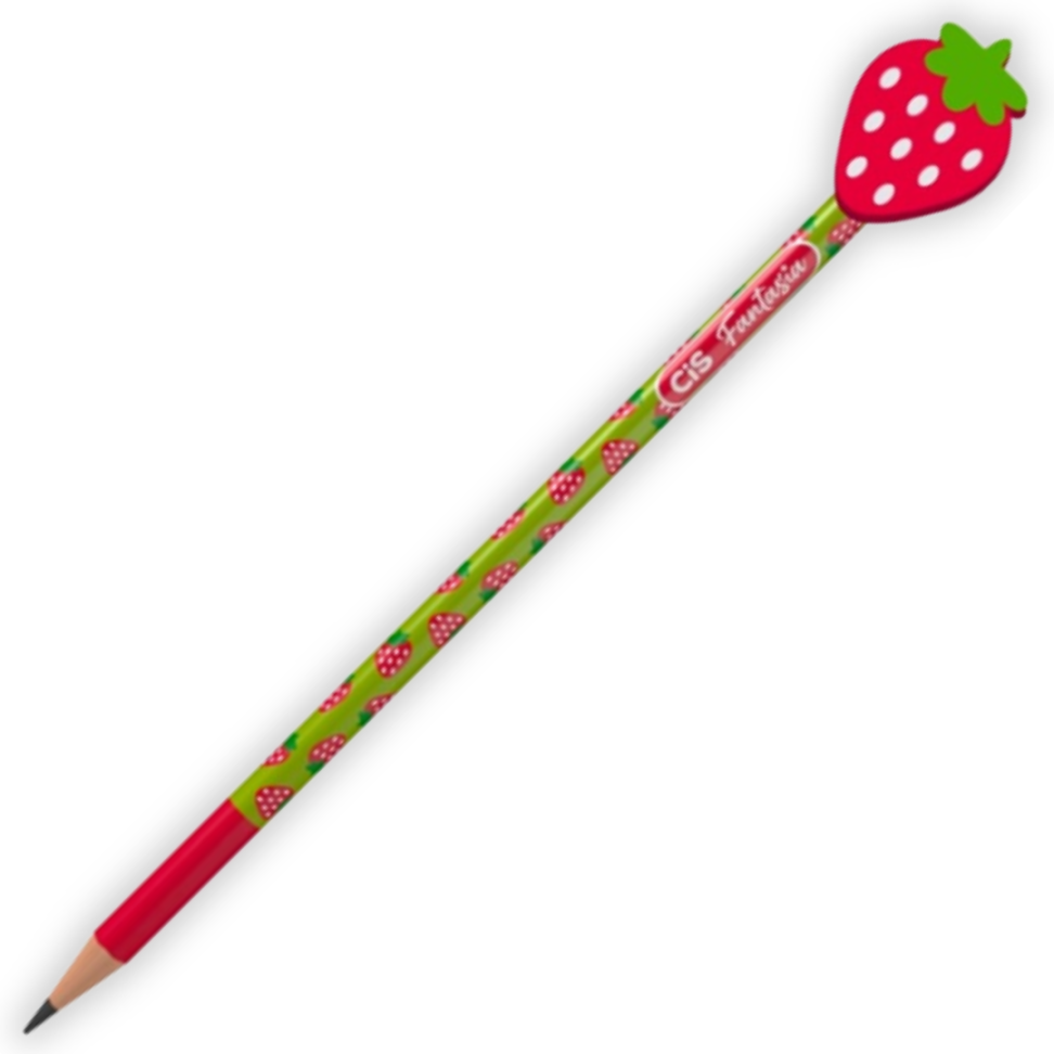 Lápis Grafite de Escrever com Borracha Ponteira Frutas Fantasia CiS - #3