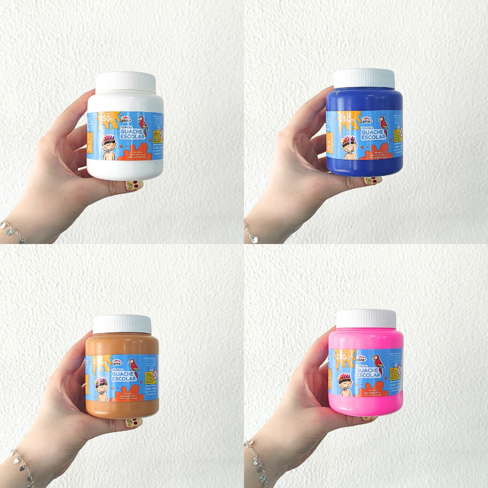 Tinta Têmpera Guache Escolar 250ml Pira - #18