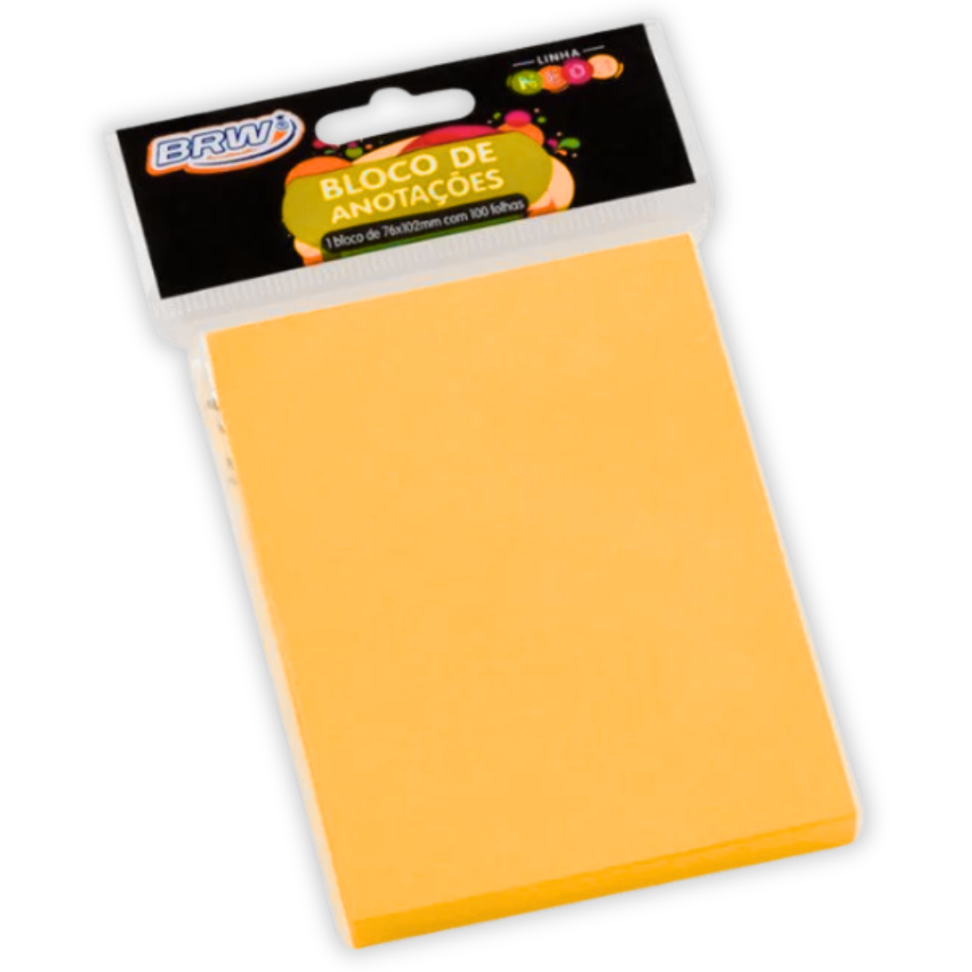 Bloco Smart Notes 76mm x 102mm Neon 100 Folhas BRW - #3