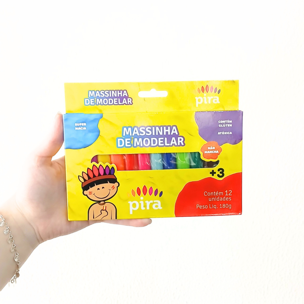 Massinha de Modelar 12 Cores 180g Pira - #3