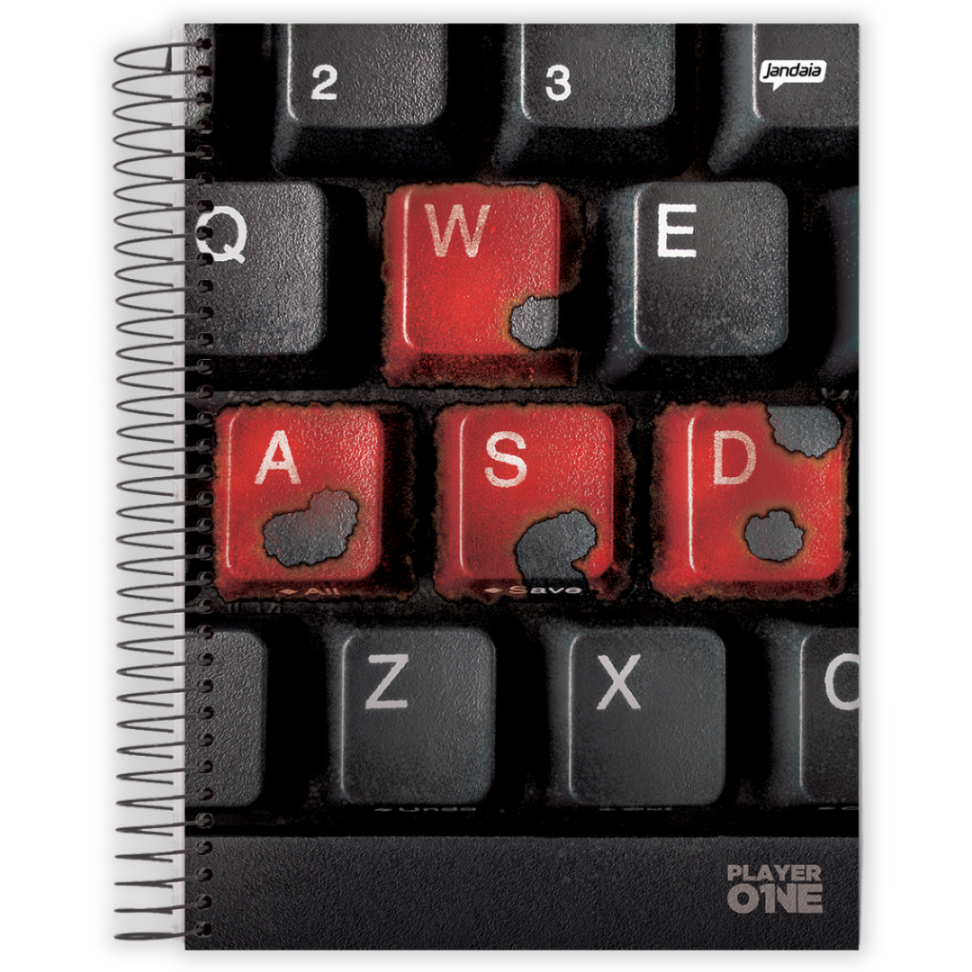 Caderno com Espiral Universitário Player One 1 Matéria Jandaia - #3