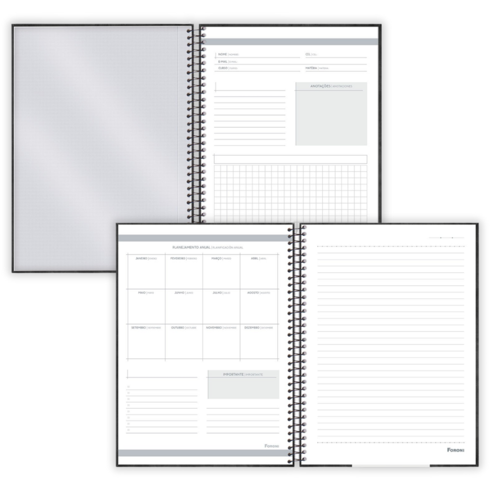 Caderno com Espiral Universitário Columbia 1 Matéria Foroni - #2