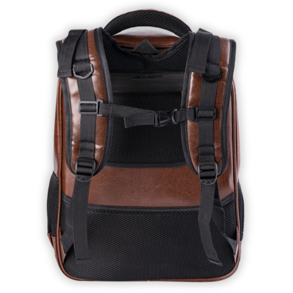 Mochila de Costas Executiva PU Café World Bags - #1