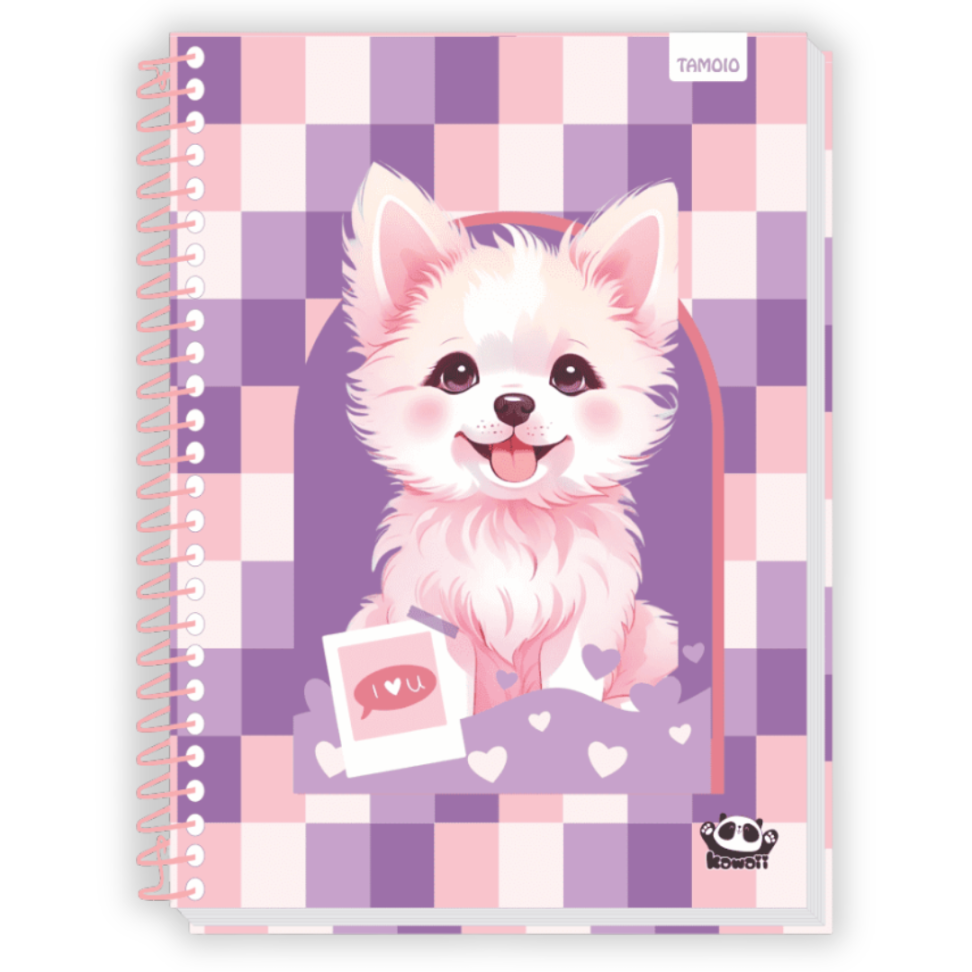 Caderno com Espiral Universitário 1 Matéria Kawaii Tamoio - #4