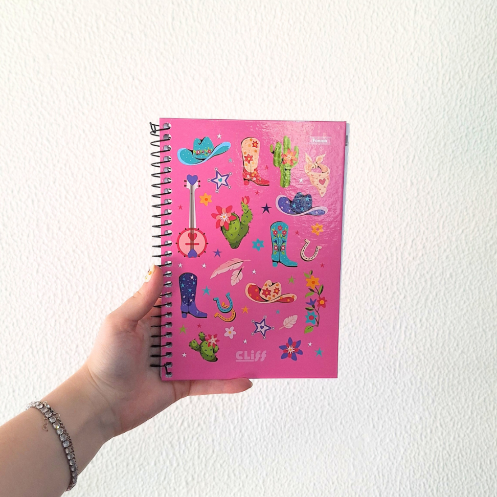 Caderno com Espiral Pequeno 1/4 Cliff Feminino Foroni - #1