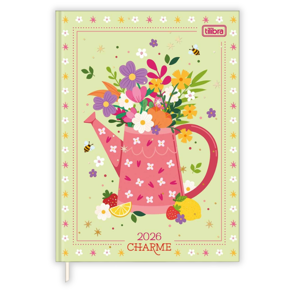 Agenda Costurada Diária Pequena Charme 2026 Tilibra - #2