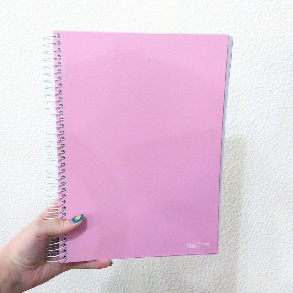 Caderno com Espiral Universitário Office Color 10 Matérias Pauta Branca - #9