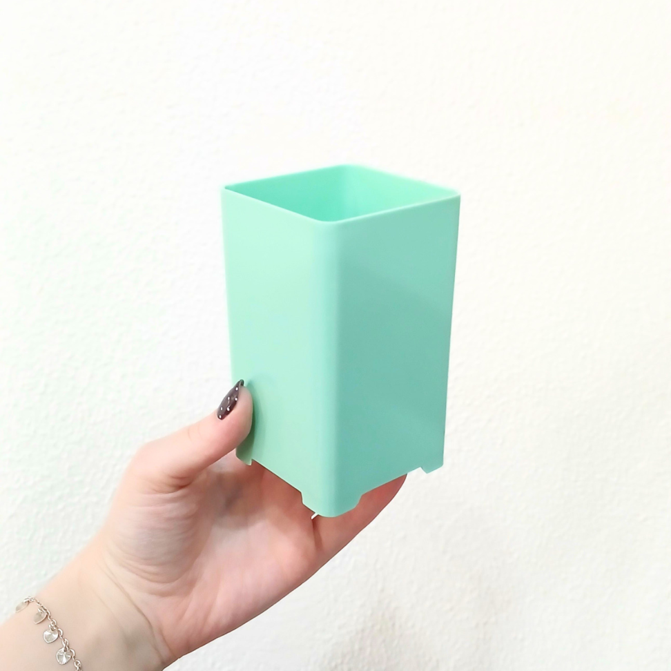 Porta Canetas Acrílico Duplo Turquesa Pastel Maxcril - #2