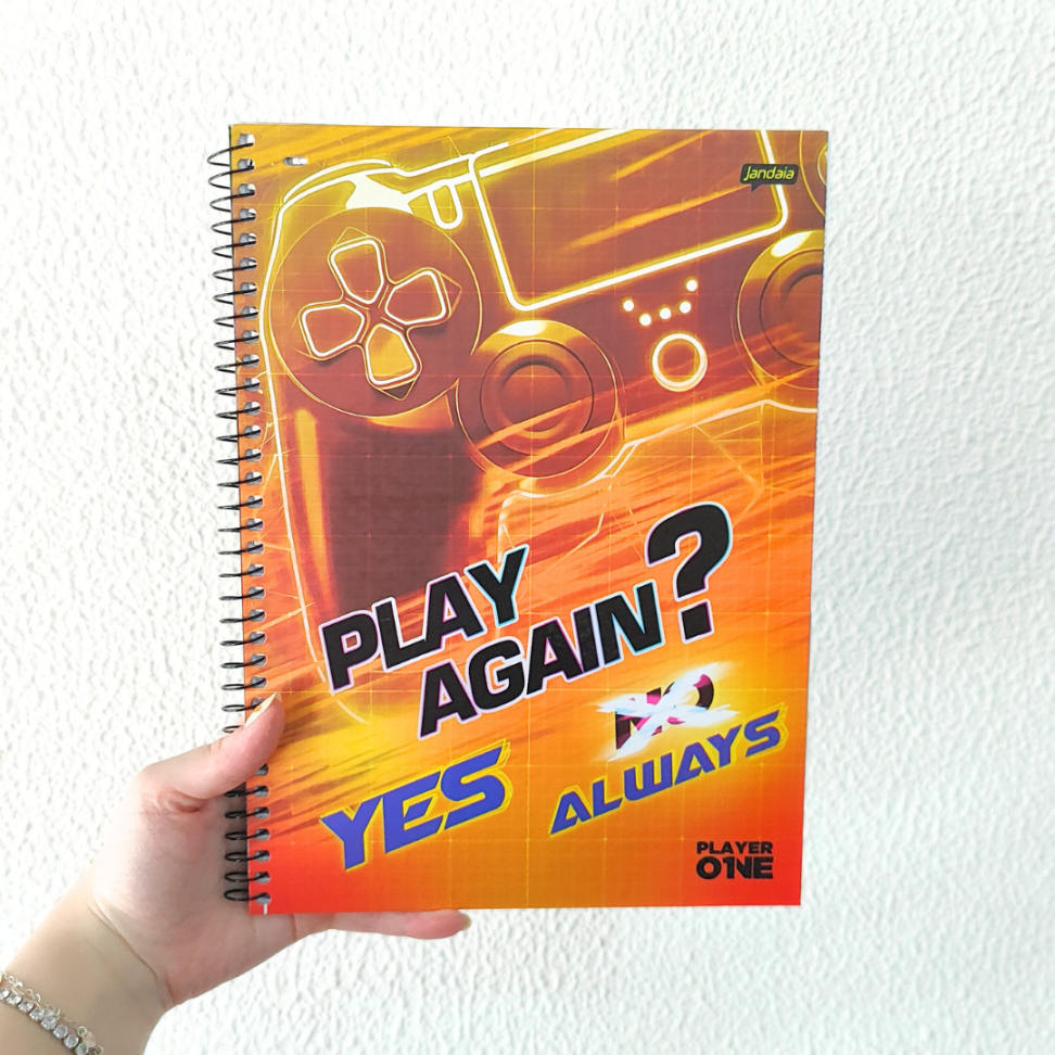 Caderno com Espiral Universitário Player One 1 Matéria Jandaia - #6