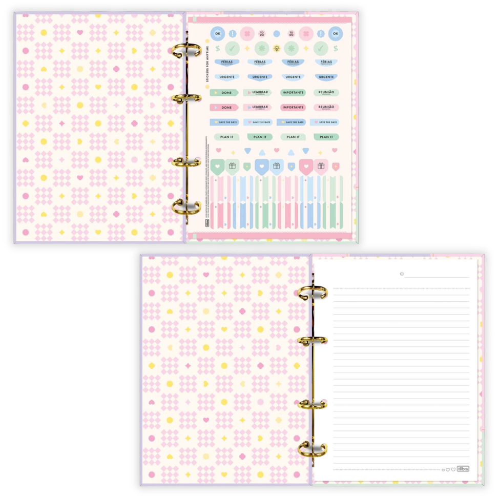 Caderno Argolado Universitário 1 Matéria Happy Tilibra - #5