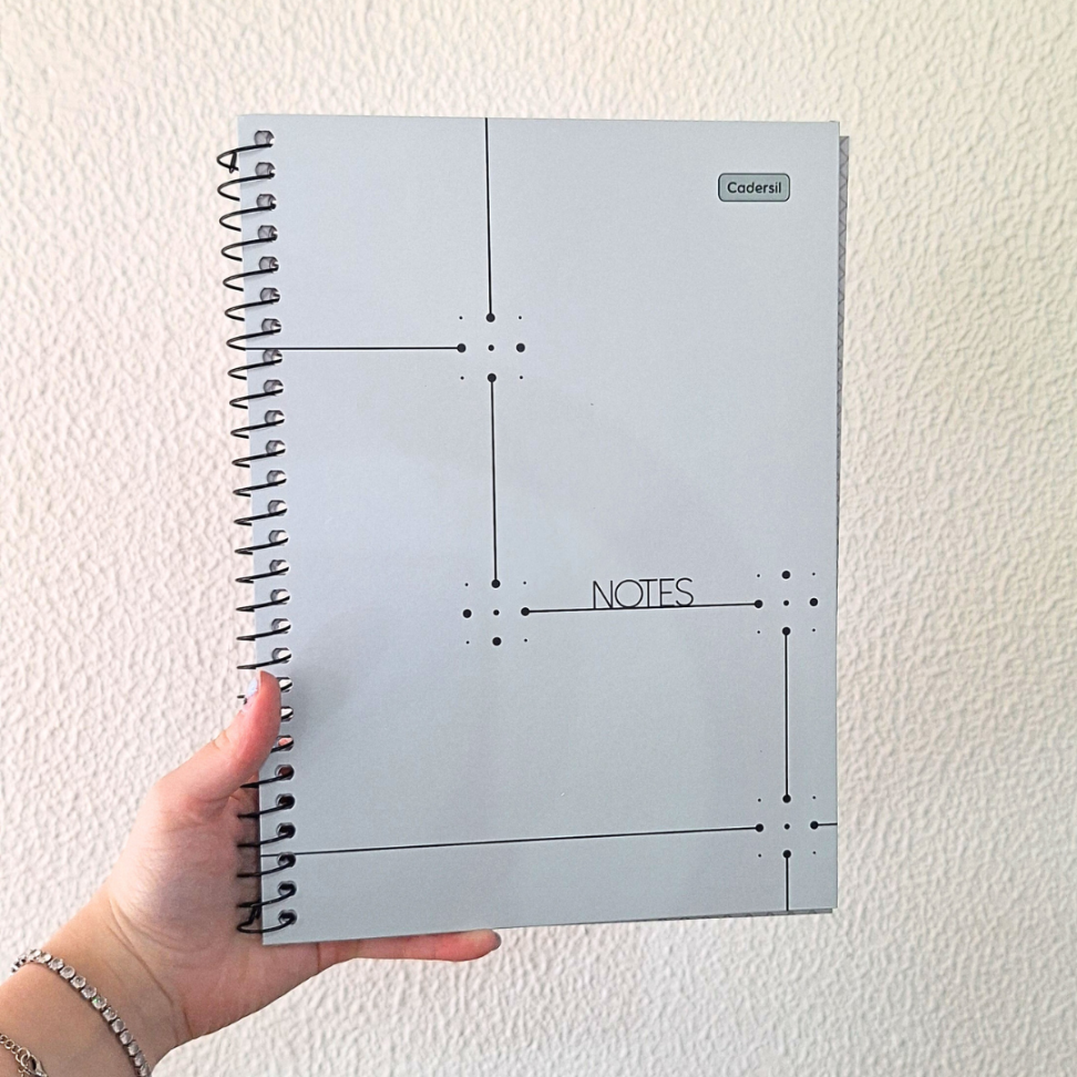 Caderno com Espiral Universitário Notes 1 Matéria Cadersil - #9