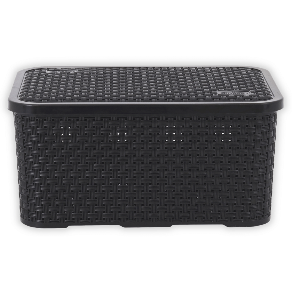 Caixa Organizadora Rattan Preto 8L Nitron