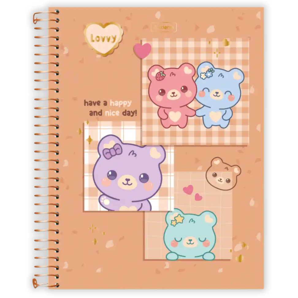 Caderno com Espiral Universitário Lovvy 1 Matéria Cadersil - #3