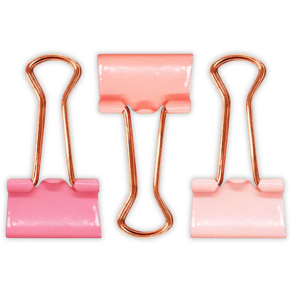 Prendedor para Papel Binder 19mm Rosa 12 Unidades Tilibra - #2