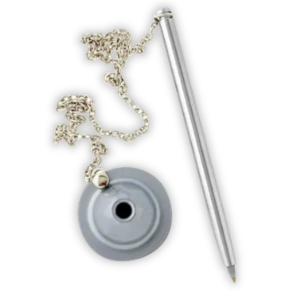 Caneta Esferográfica de Balcão Fixa com Corrente - #1