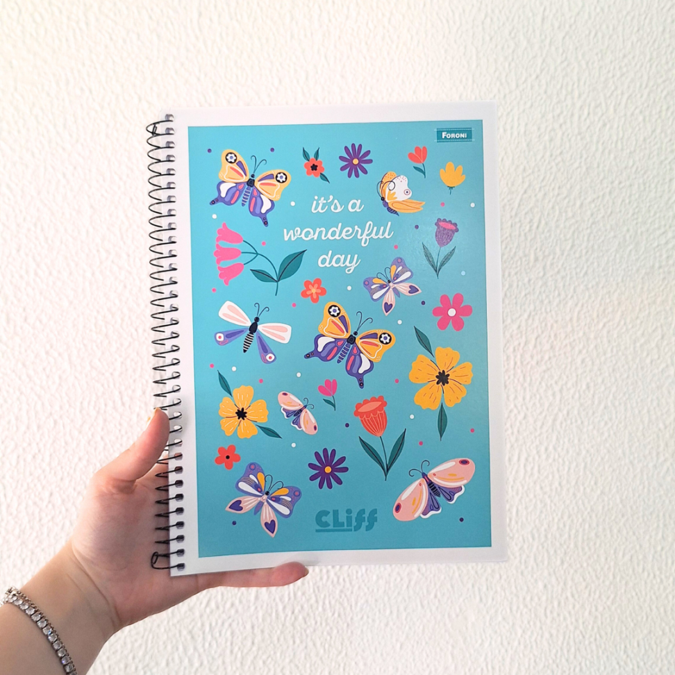 Caderno com Espiral Capa Flexível Universitário Cliff 1 Matéria Foroni - #1