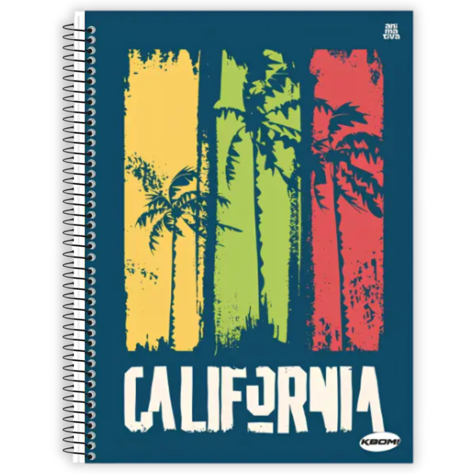 Caderno com Espiral Universitário KBom! Masculino 1 Matéria Animativa - #1