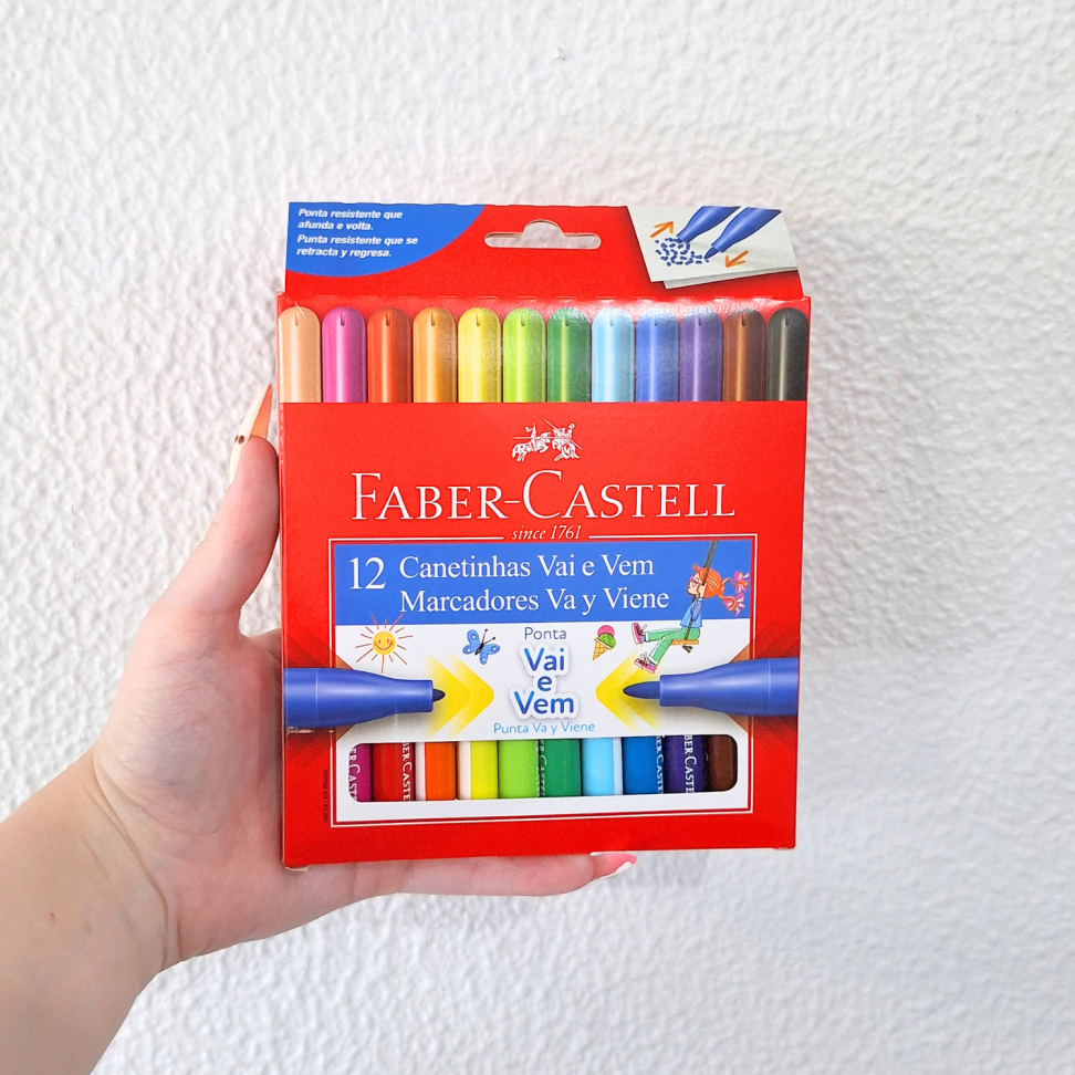 Canetinha Hidrográfica Vai e Vem 12 Cores Faber-Castell - #4