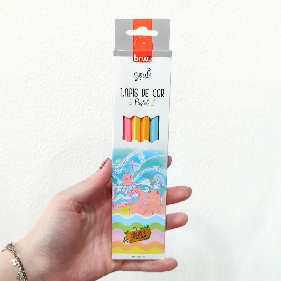 Lápis de Cor 6 Cores Pastel Soul BRW - #1