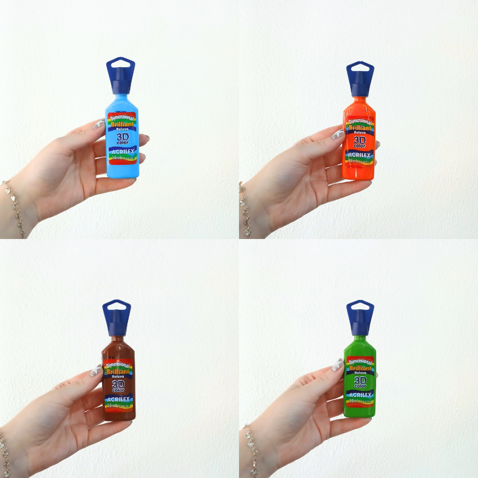 Cola Colorida 3D Relevo Dimensional Brilliant 35ml Acrilex - #9
