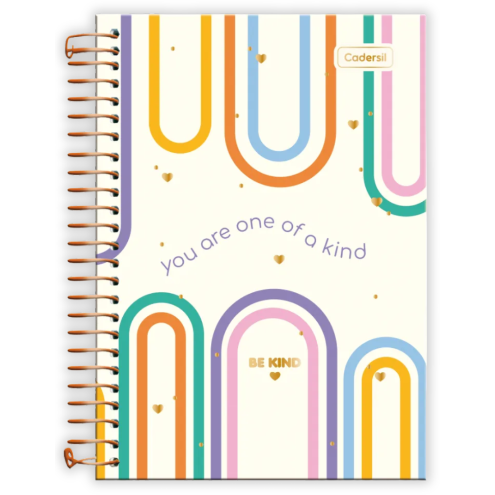 Caderno com Espiral Pequeno 1/4 Be Kind Cadersil - #3