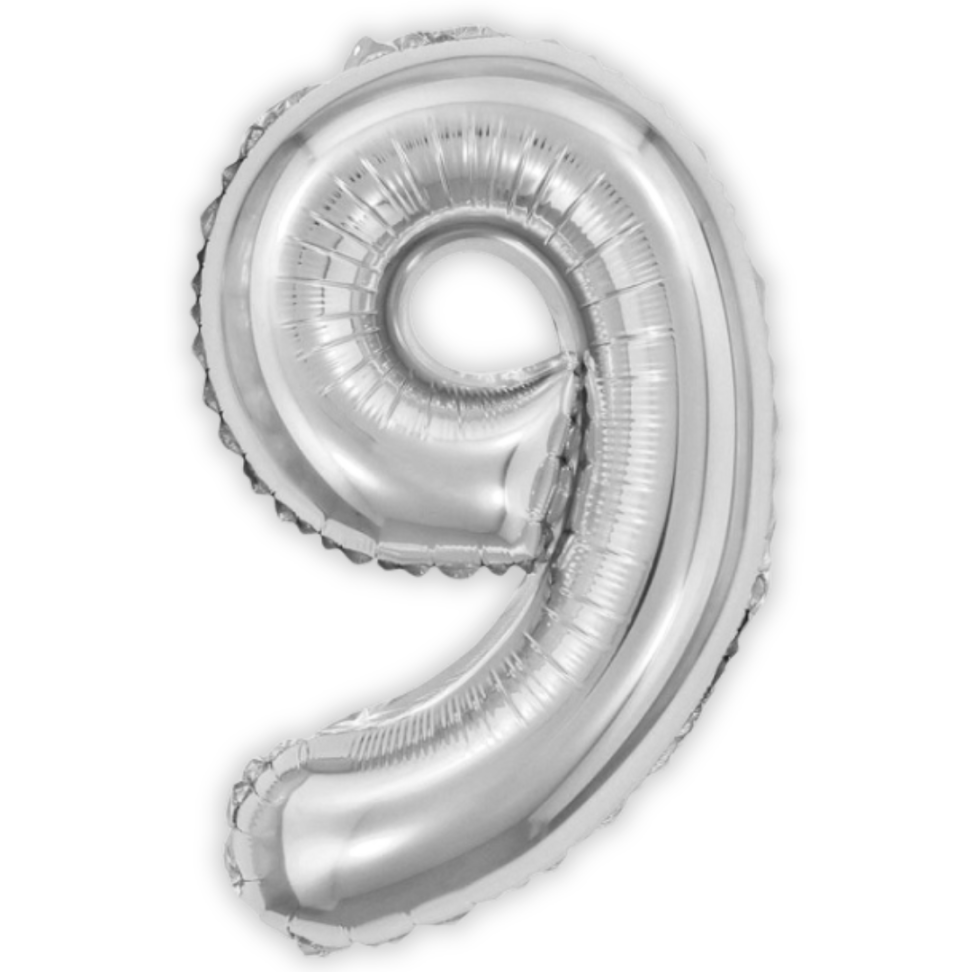 Balão Metalizado 40cm Número 9 Make+ - #3