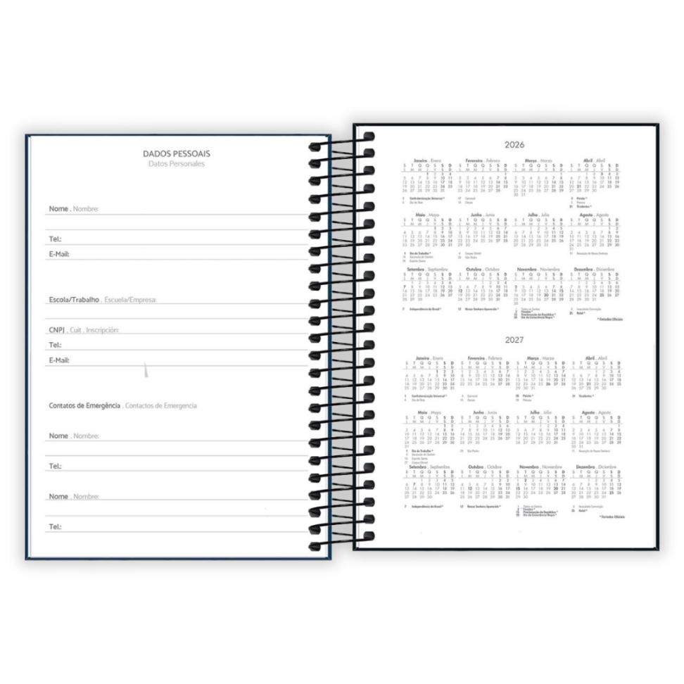 Agenda Executiva Espiral Diária Colorida Spice 2026 Tilibra - #8