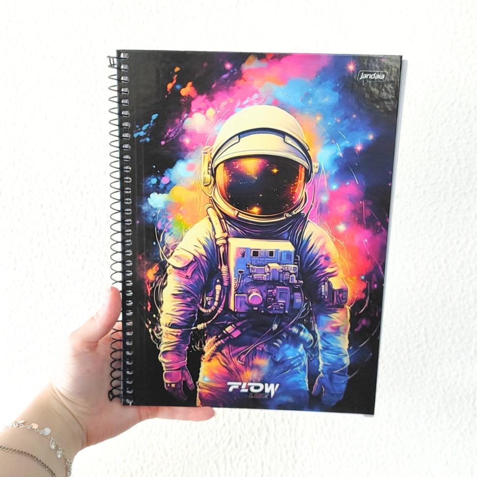 Caderno com Espiral Universitário Flow Line 1 Matéria Jandaia - #1